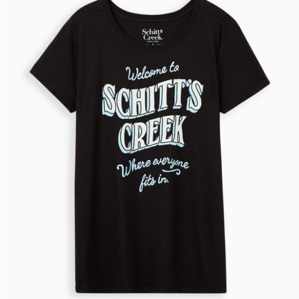 Women's Black Graphic Tee - 'Welcome to '